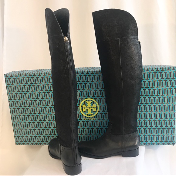 Tory Burch Leather OTK boot size 9 black - Picture 3 of 8